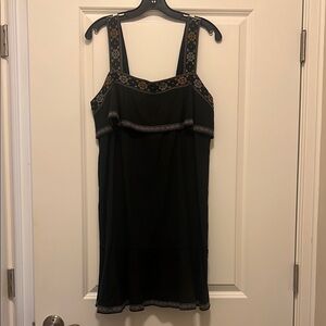 Madewell Black Midi Dress with Spaghetti Straps